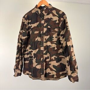 Long Sleeve Camo Button Down